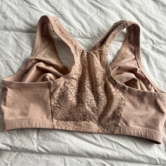 Glamorise nude bra 38b 38c 38d front closure lace - Picture 3 of 3